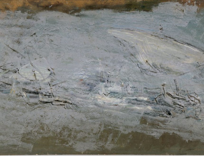 Ignacio Pinazo / Barcas en blanco, s.f