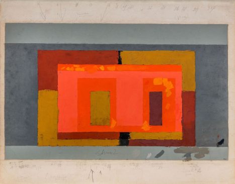 Josef Albers / Color Study for a Variant. Adobe (c1948)